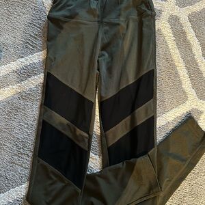 Olive and Black Leggings